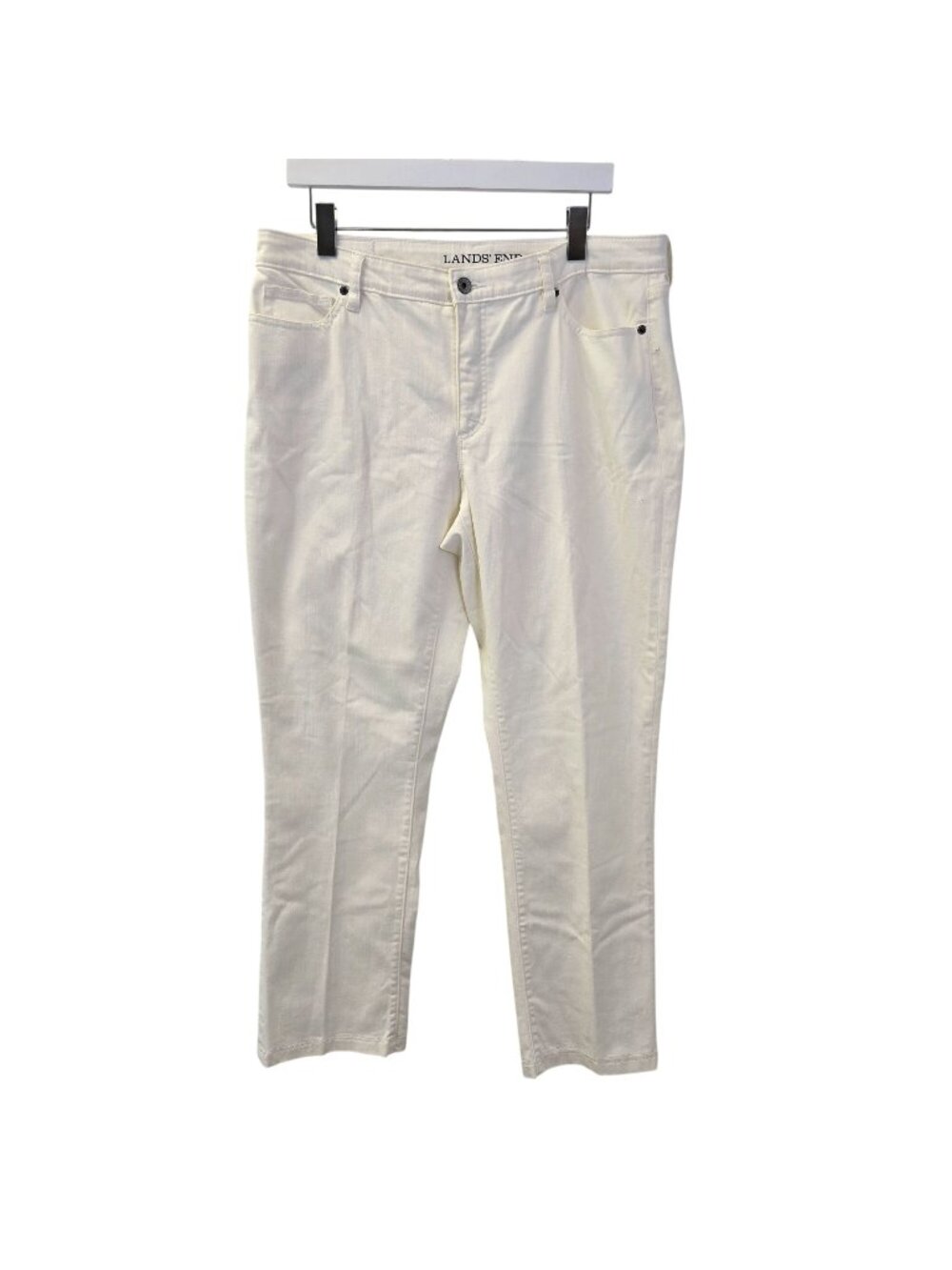 Lands' End Mid-Rise Straight Jeans Size 14
